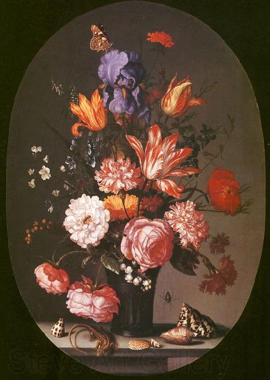 AST, Balthasar van der Flowers in a Glass Vase France oil painting art